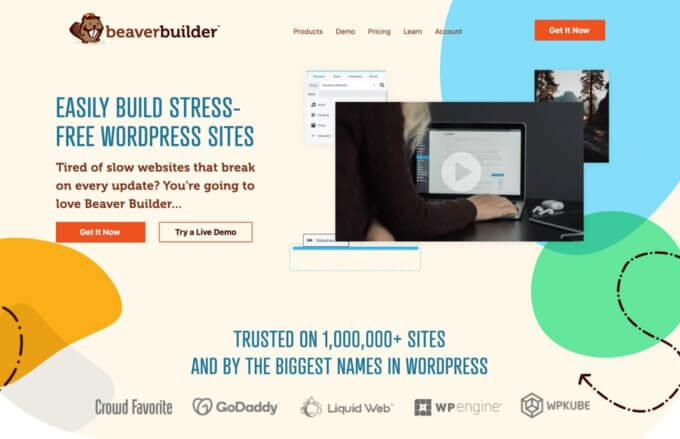 Beaver Builder homepage