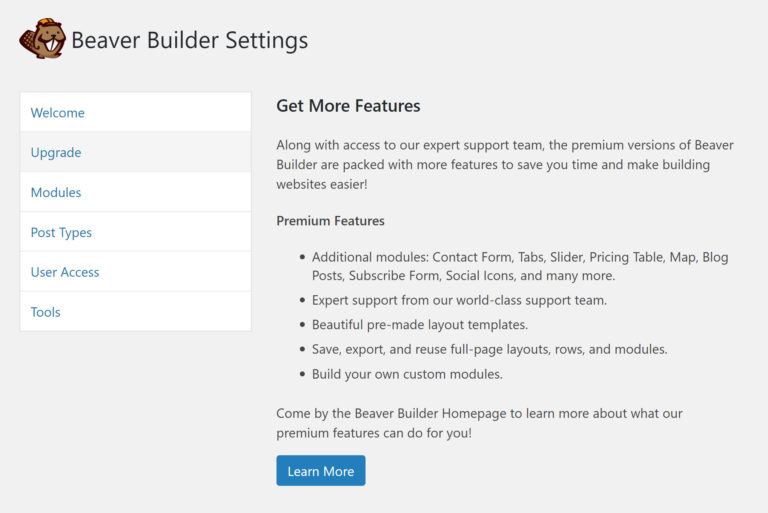 Upgrading Beaver Builder Lite