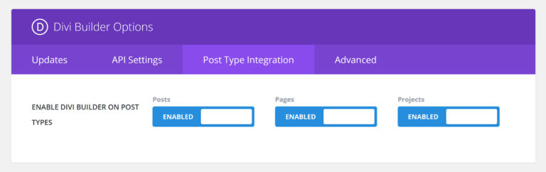 Post Type Integration Options