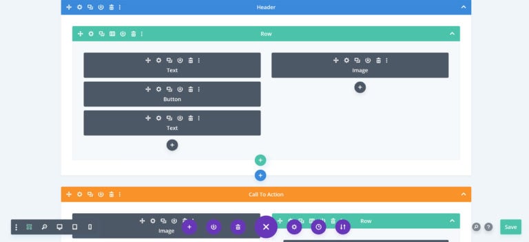 Divi Builder Wireframe View