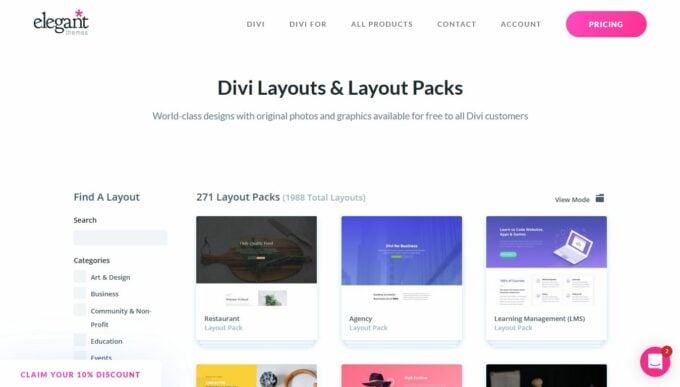 Divi layout packs