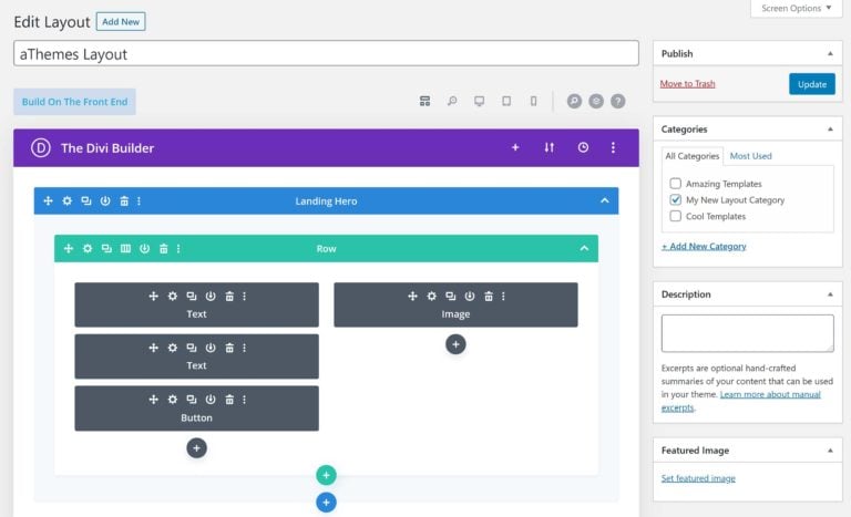 Edit Divi Library Layout