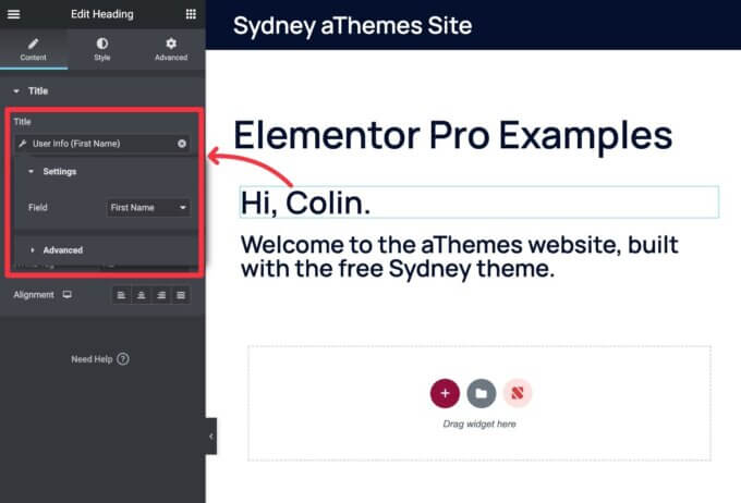 Elementor Pro Dynamic content