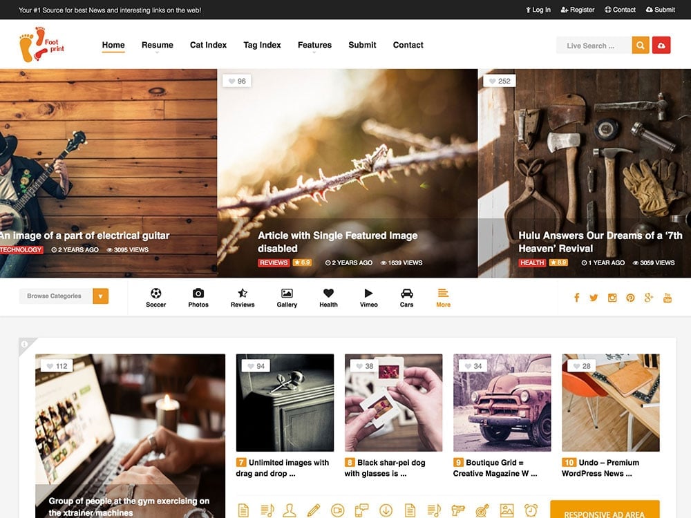 foot-content-sharing-wordpress-theme