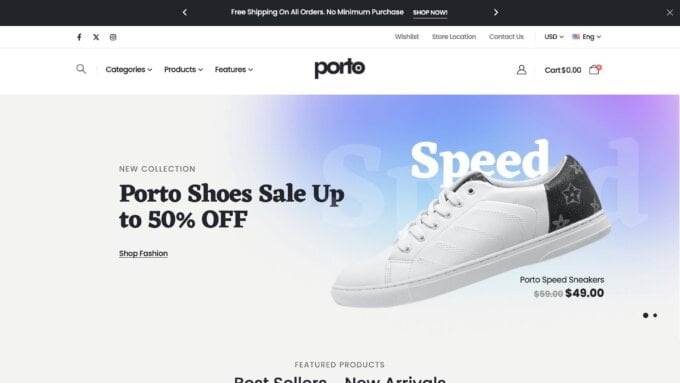 Porto is one of the best Elementor WooCommerce themes.