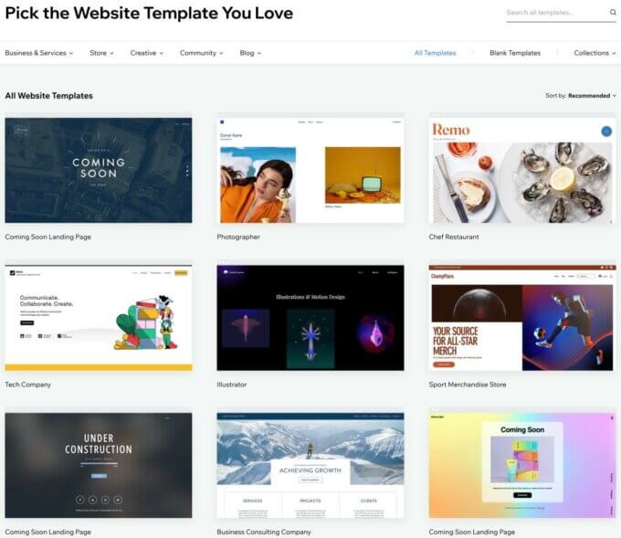 Wix templates