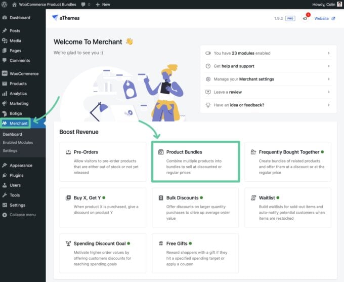 How to access the WooCommerce product bundle feature in Merchant