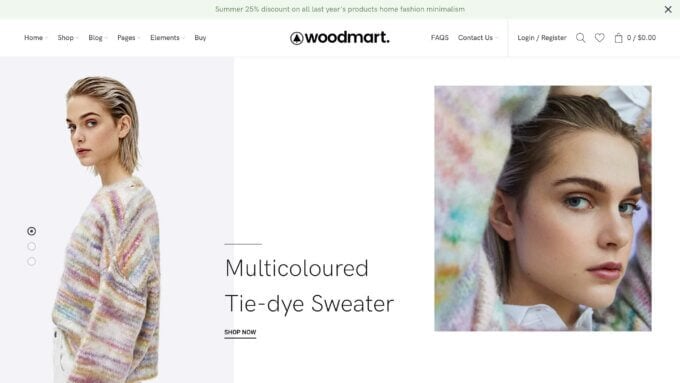 The WoodMart theme.