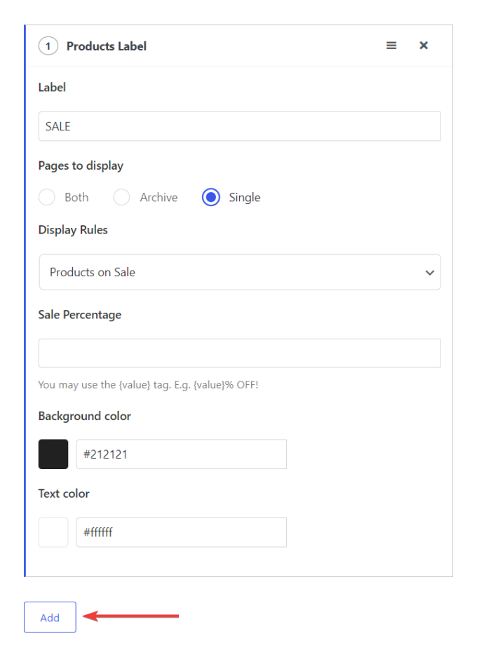 add multiple product lables using merchant plugin