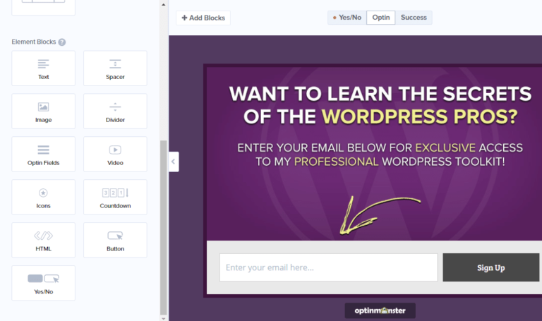 OptinMonster builder