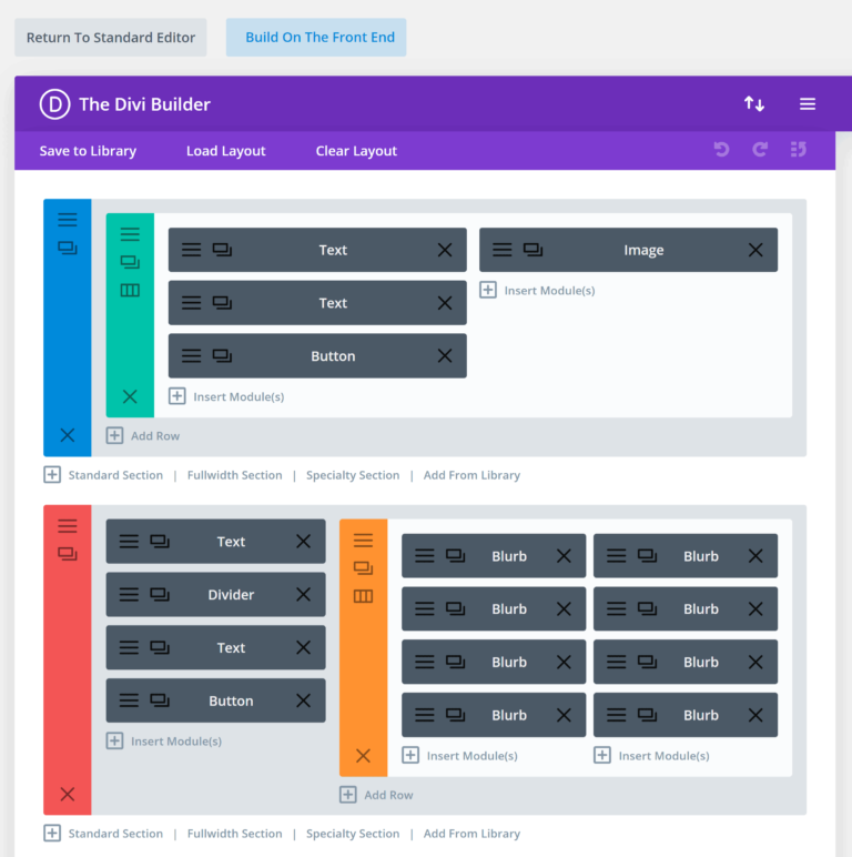 Divi Builder Legacy Builder Interface