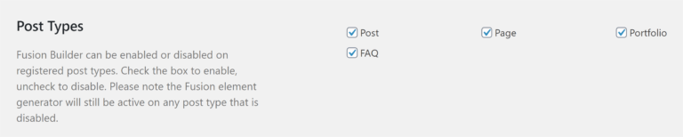 Fusion Builder Post Types