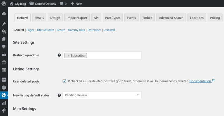 GeoDirectory General Settings