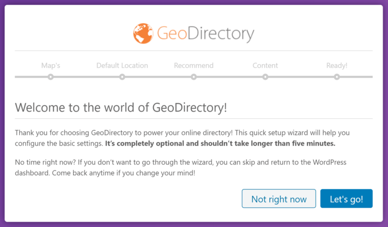 GeoDirectory Wizard