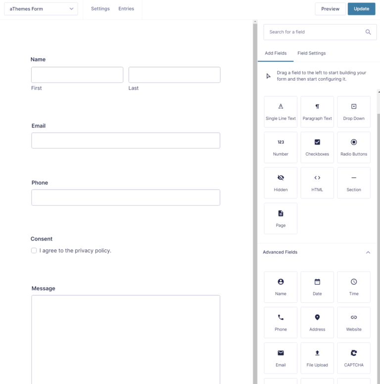 Gravity Forms builder