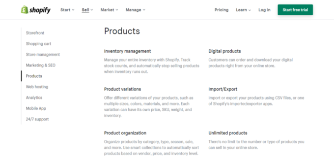 Shopify's inventory management features