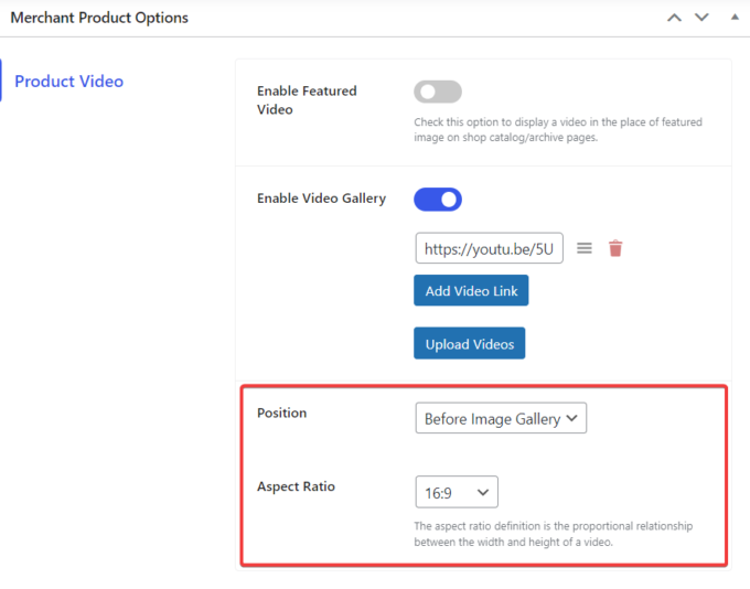 merchant video position aspect ratio