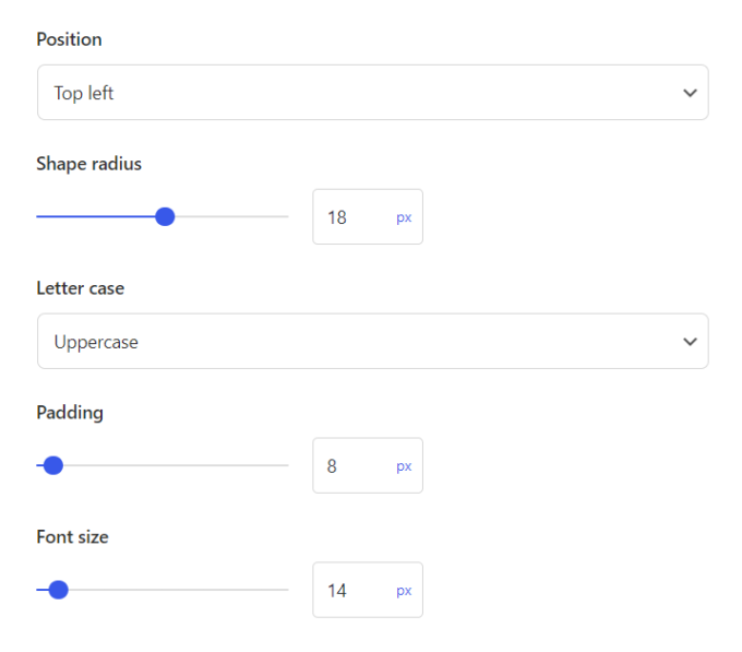 product label merchant plugin settings