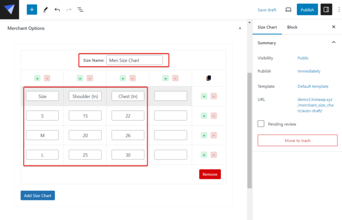 size chart size name fill chart merchant.